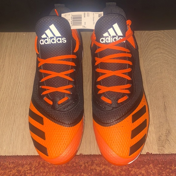 Adidas Men’s Icon V Bounce Orange/Black brand new Cleats US 10.5  D - Picture 8 of 8